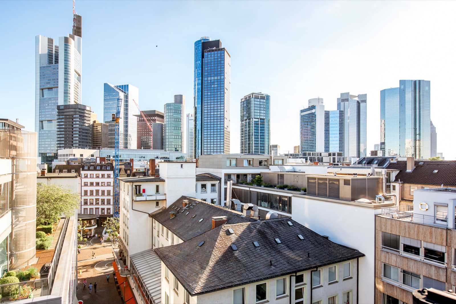 Blick auf die Frankfurter Skyline